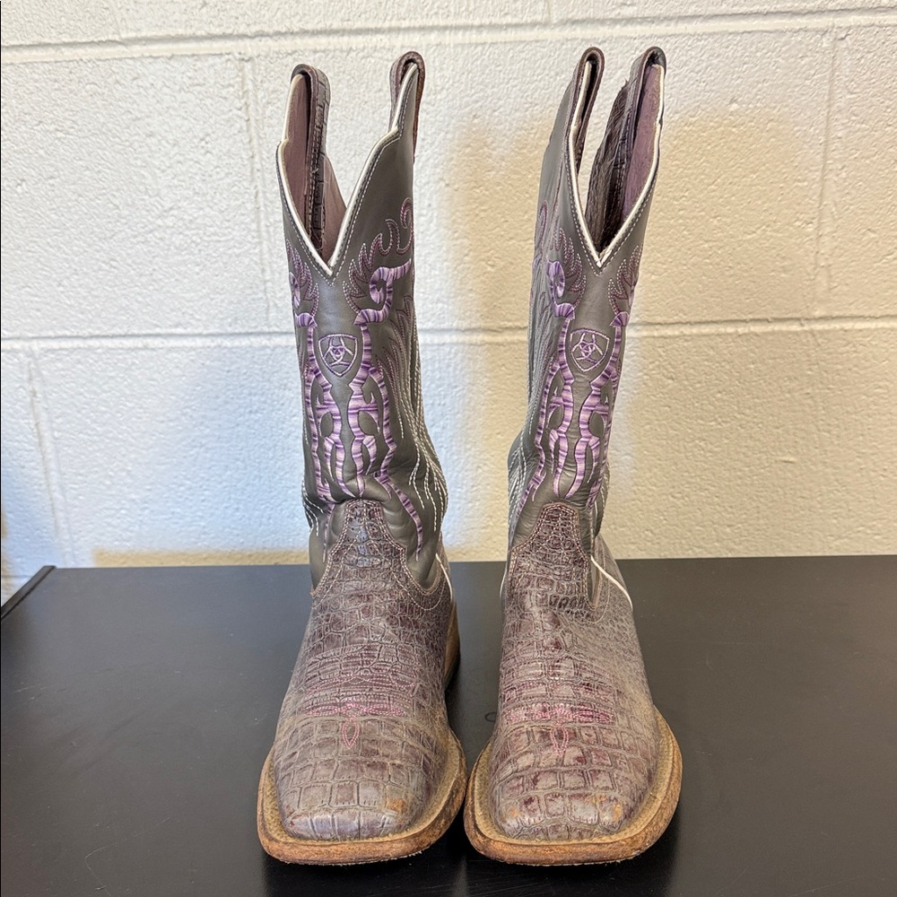 Ariat Women's Heeled Boots in Purple and Brown